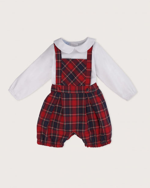MONO UNISEX CUADROS ROJOS